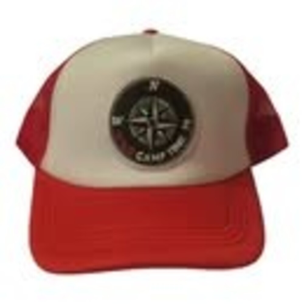 Unisex Red Wild Camp Time Trucker Hat
